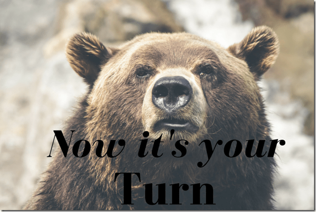 Now it's your turn ..